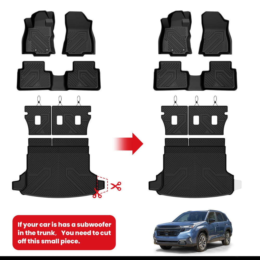 LASFIT Forester floor mats – second row protection against dirt