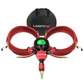 Lasfit H4 inflator-deflator with locking valve close-up for fast, leak-free tire adjustments.