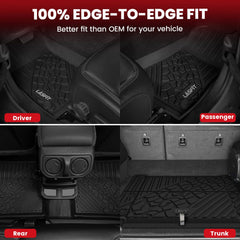 LASFIT Jeep Wrangler 4xe floor mat full-coverage design shields interior