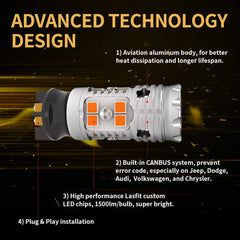 LASFIT PWY24W bright amber glow enhances signaling visibility