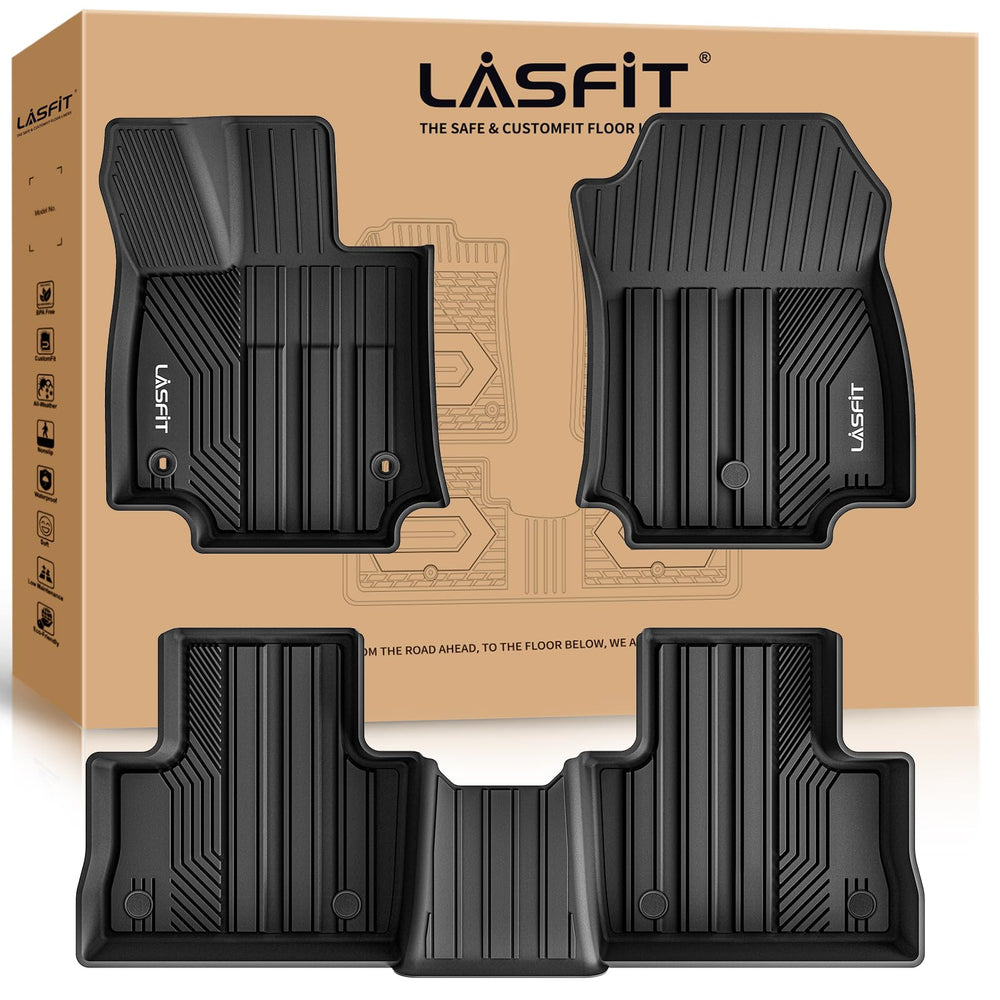 LASFIT RAV4 floor mats with custom fit protect carpets from dirt and spills.