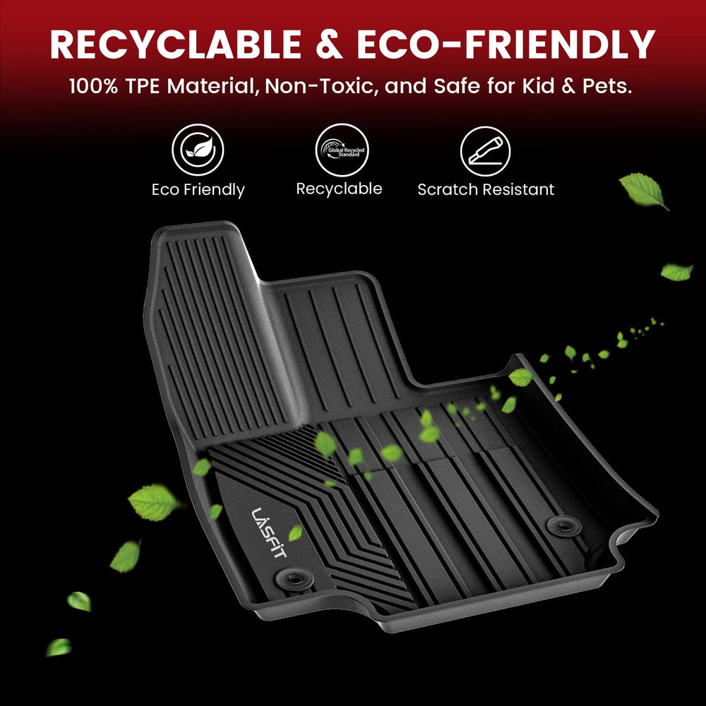 LASFIT raised edges trap spills and debris for easy cleanup in Tundra CrewMax