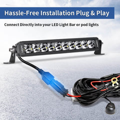 LASFIT universal harness fitting multiple vehicles and lighting setups.