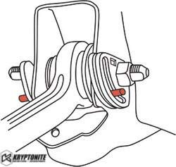 KR86325 pins installed in a GM truck illustrating alignment support