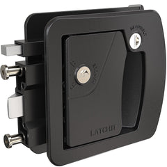 LATCH.IT RV door lock assembly shows rugged all-metal construction for secure travel.