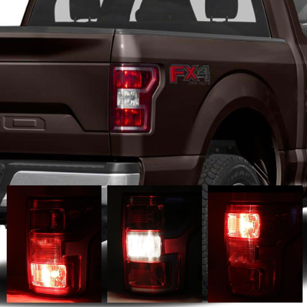 Lathsy tail light shows warranty and replacement information.