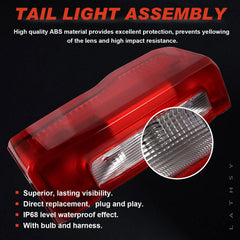 Lathsy tail light installed on Ford F-350 demonstrates reliable signaling.