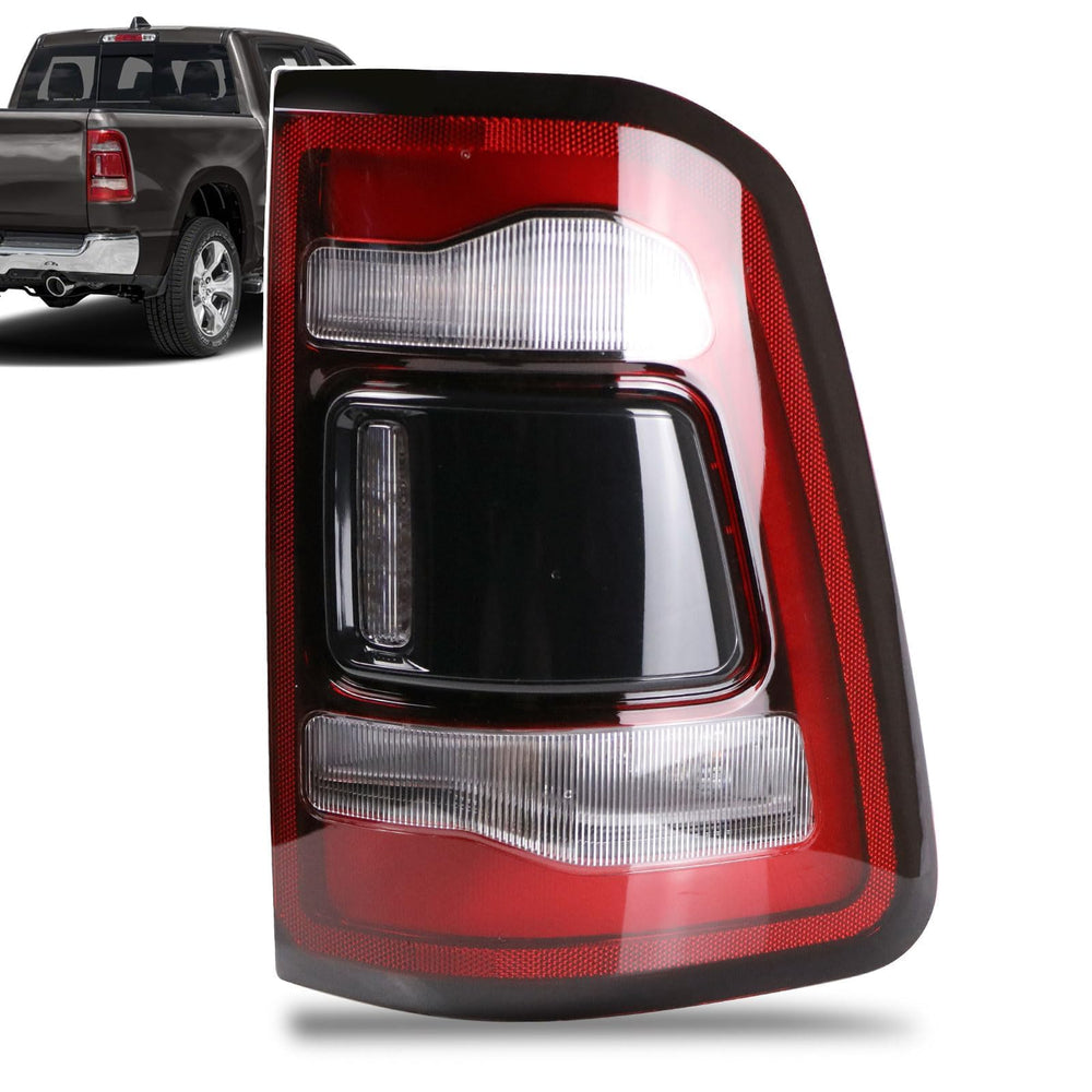 Lathsy LED tail light front view with black cover for Ram 1500