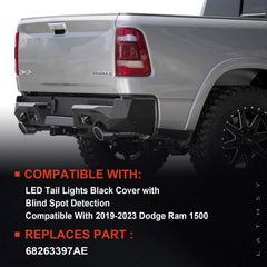 Lathsy tail light rear view with blind-spot feature and safety focus