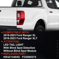 Lathsy tail light rear assembly with right-side fit for Ranger.