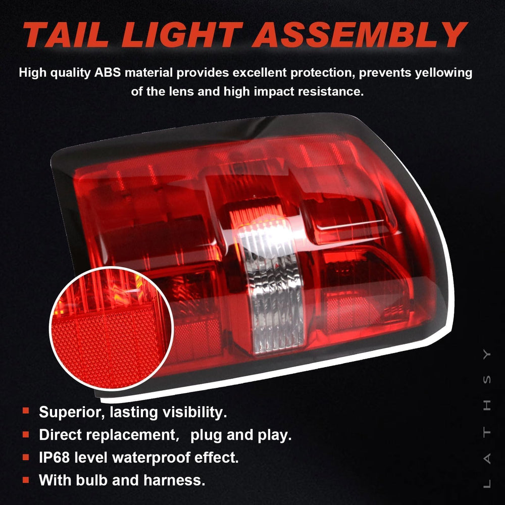Close-up of Lathsy tail light showing build quality and sturdy housing.