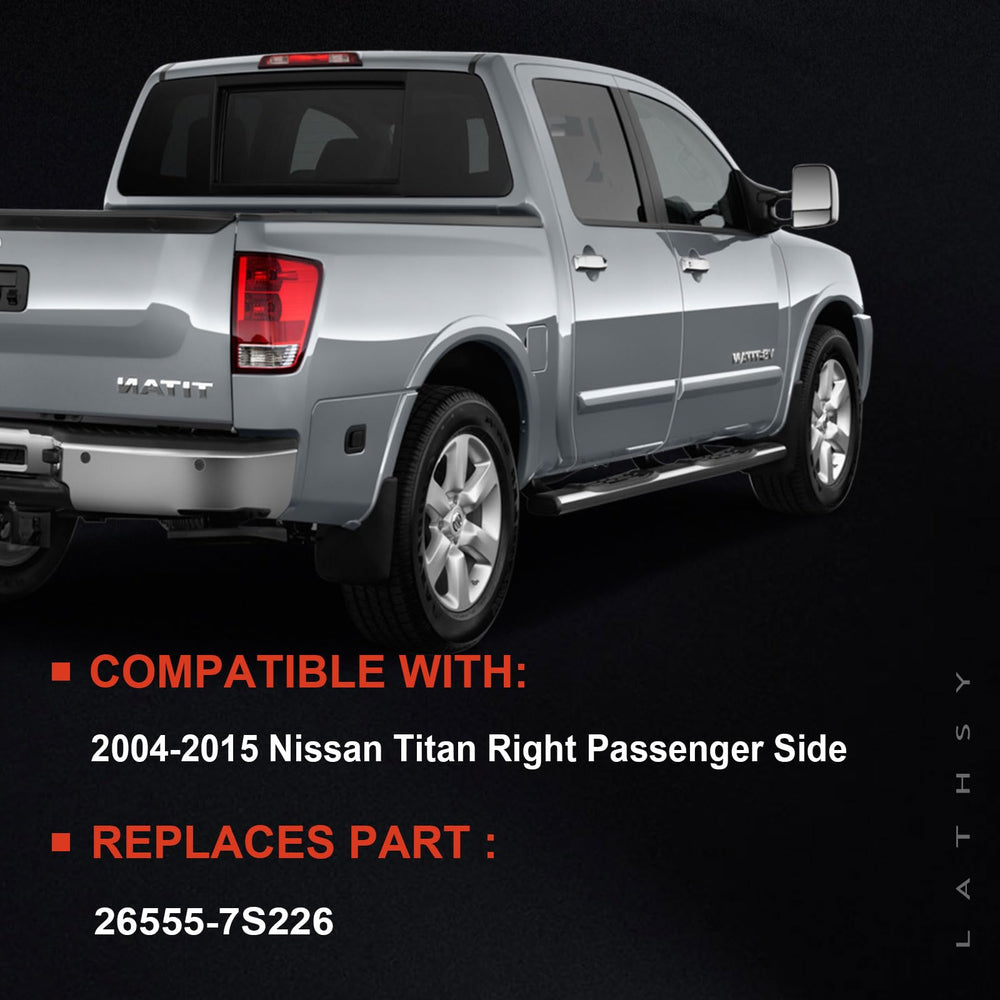 Lathsy Nissan Titan tail light rear view highlighting sealed housing