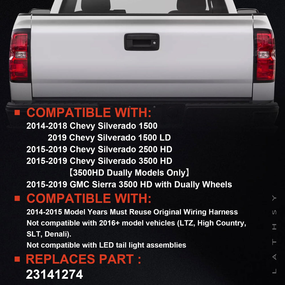 Lathsy Silverado taillight assembly offers plug-and-play install and reliable fit.