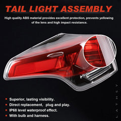Lathsy tail light outer left tail light for RAV4 2016-2018 waterproof seal to resist weather.