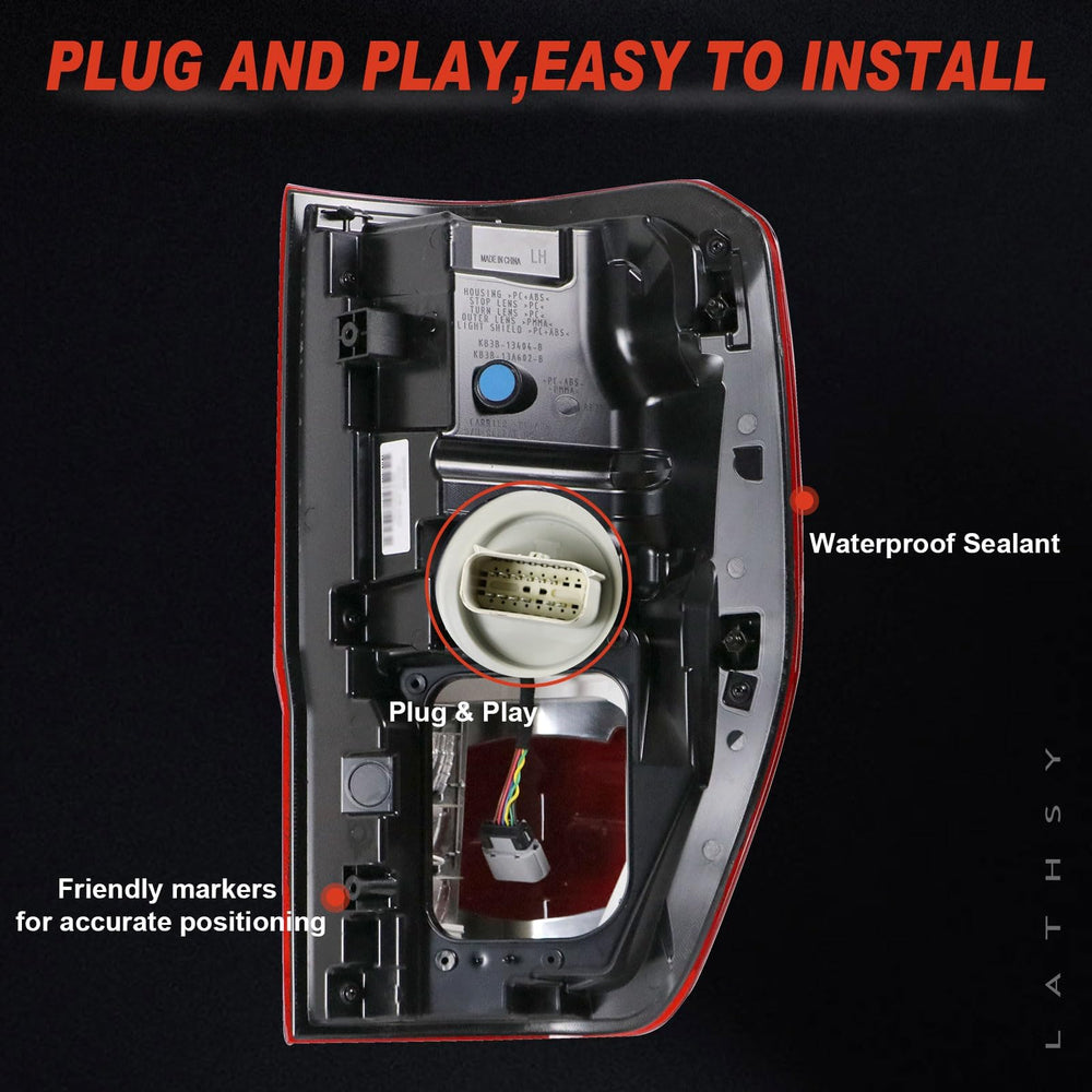 Lathsy Ranger left taillight features strong sealing to resist water and fog.