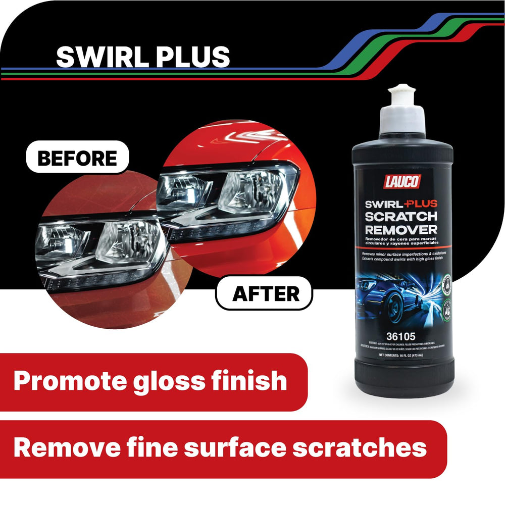 LAUCO kit packaging on workspace illustrating a professional detailing setup