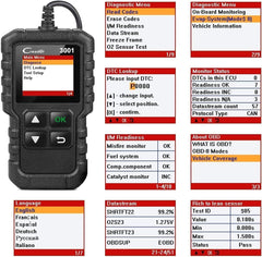 LAUNCH Creader 3001 OBD2 Scanner VIN read confirms vehicle identity after repair