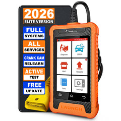 LAUNCH Creader Elite front view showing GM bidirectional scanning capability