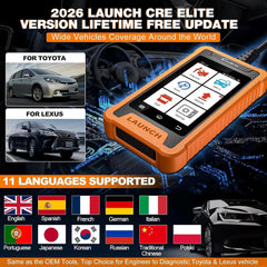 LAUNCH Creader Elite full system diagnostics for Toyota and Lexus coverage
