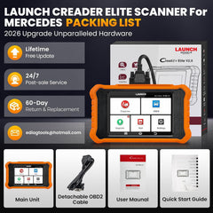 LAUNCH Creader Elite V2.0 provides lifetime WiFi updates for ongoing features.