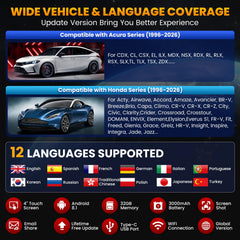 LAUNCH CReader Elite V3.0 full system diagnostic across Honda and Acura modules