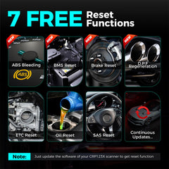 LAUNCH CRP123X V3.0 Elite auto VIN scan highlights fast vehicle identification.
