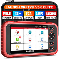 LAUNCH CRP129I V3.0 home screen with quick diagnostics access.