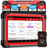 LAUNCH CRP919EBT overview showing wireless diagnostic interface for full-system checks.