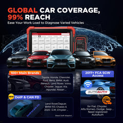 AutoVIN/AutoScan features speed vehicle identification and system scans.