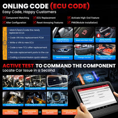 LAUNCH X431 PRO V5.0 display closeup, crisp 8-inch screen for clear diagnostics.
