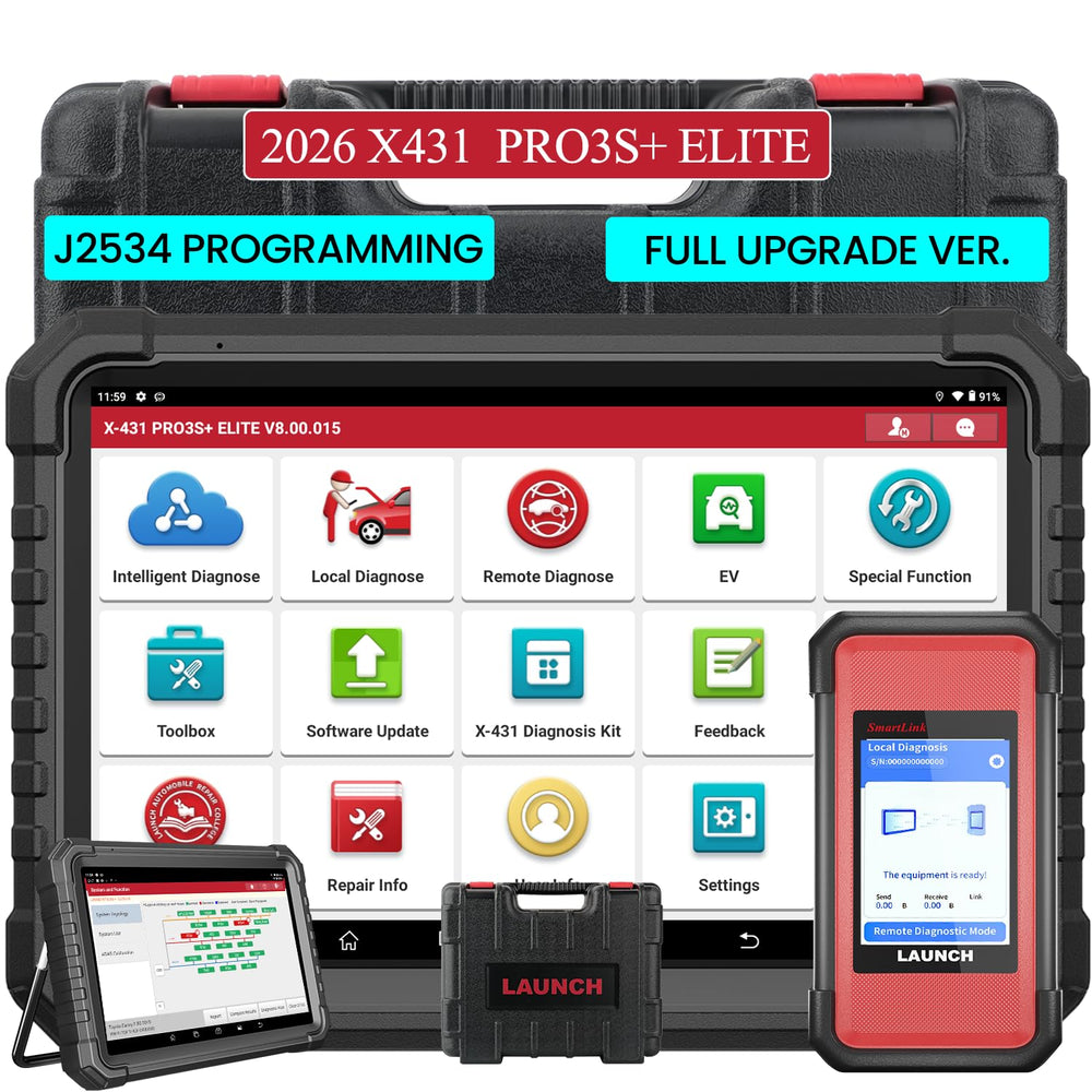 LAUNCH X431 PRO3S+ Elite topology map provides quick full-system overview for faster diagnostics