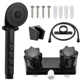 LavishStream RV shower faucet with black finish and handheld option for flexible rinsing.