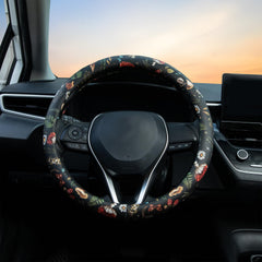 LAWHOWJIE mushroom steering wheel cover durable stitching and rubber inner.
