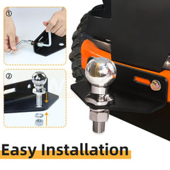 Lawneagle trailer hitch supports up to 3500 pounds gross weight