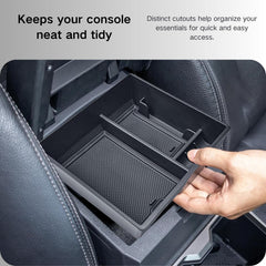 LBNCOBAG two-piece console organizer provides two levels of storage