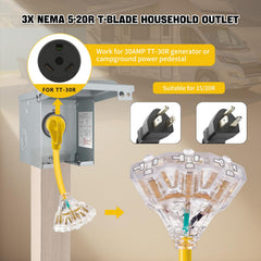 LBSC universal TT-30P compatibility supports 20A tools and 15A devices.