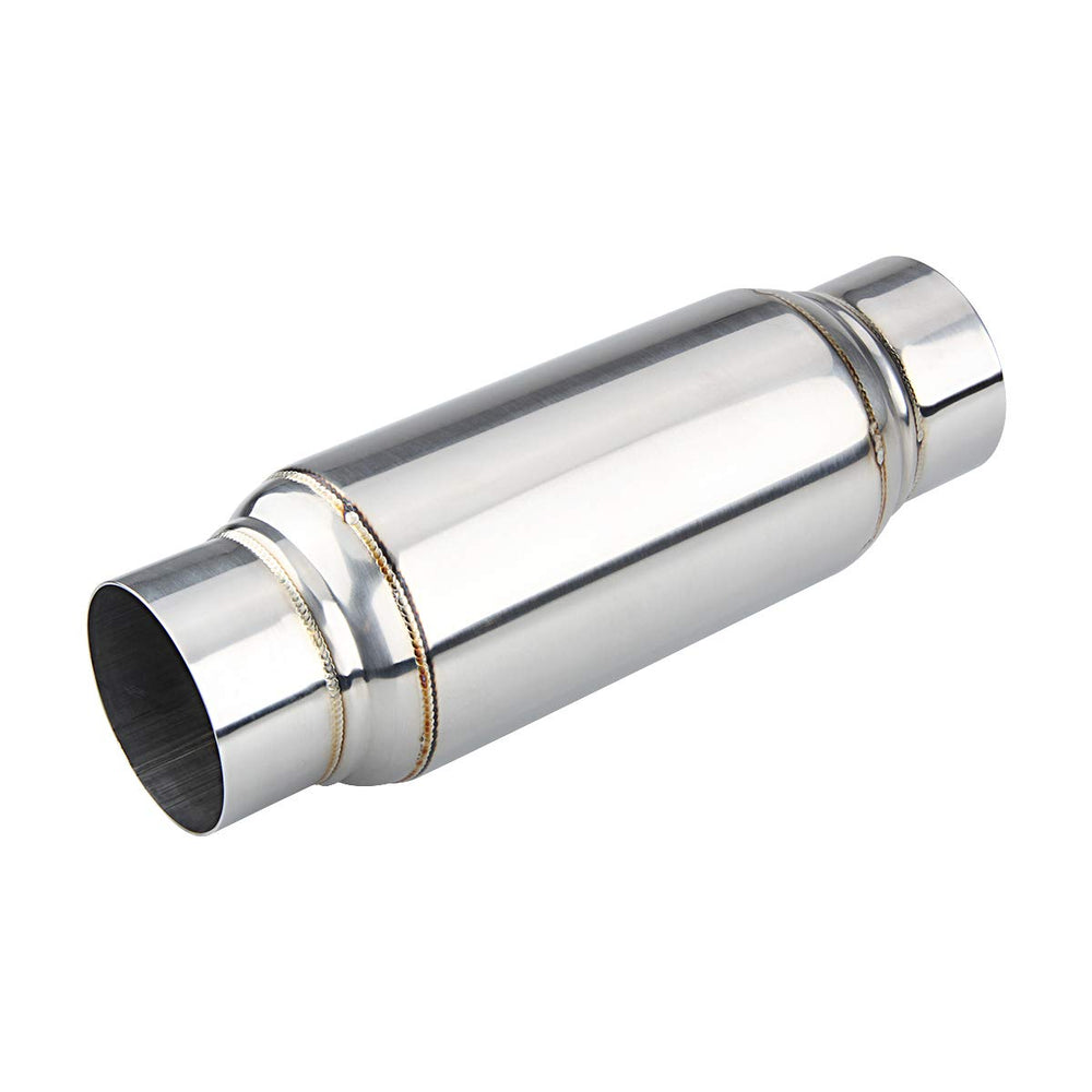 LCGP resonator with 3-inch inlet and 12-inch length for quieter cabin sound.