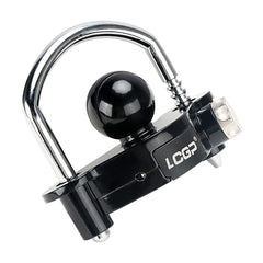 LCGP hitch lock installed on a 2 inch coupler ready to deter prying