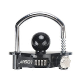 LCGP trailer hitch lock with four digit combination on universal fit design for trailers