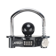 LCGP trailer hitch lock with four digit combination on universal fit design for trailers