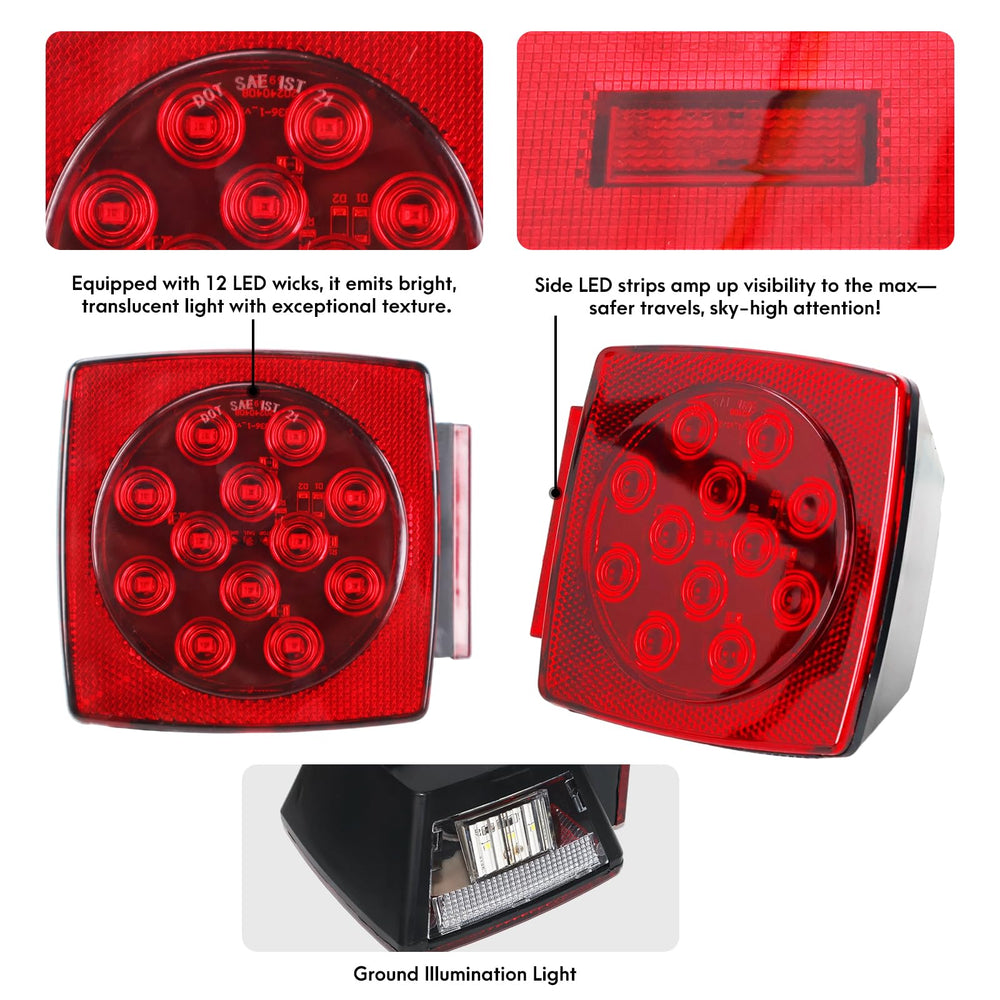 Lcrslitx trailer lights under 80 inches fit many tow setups.