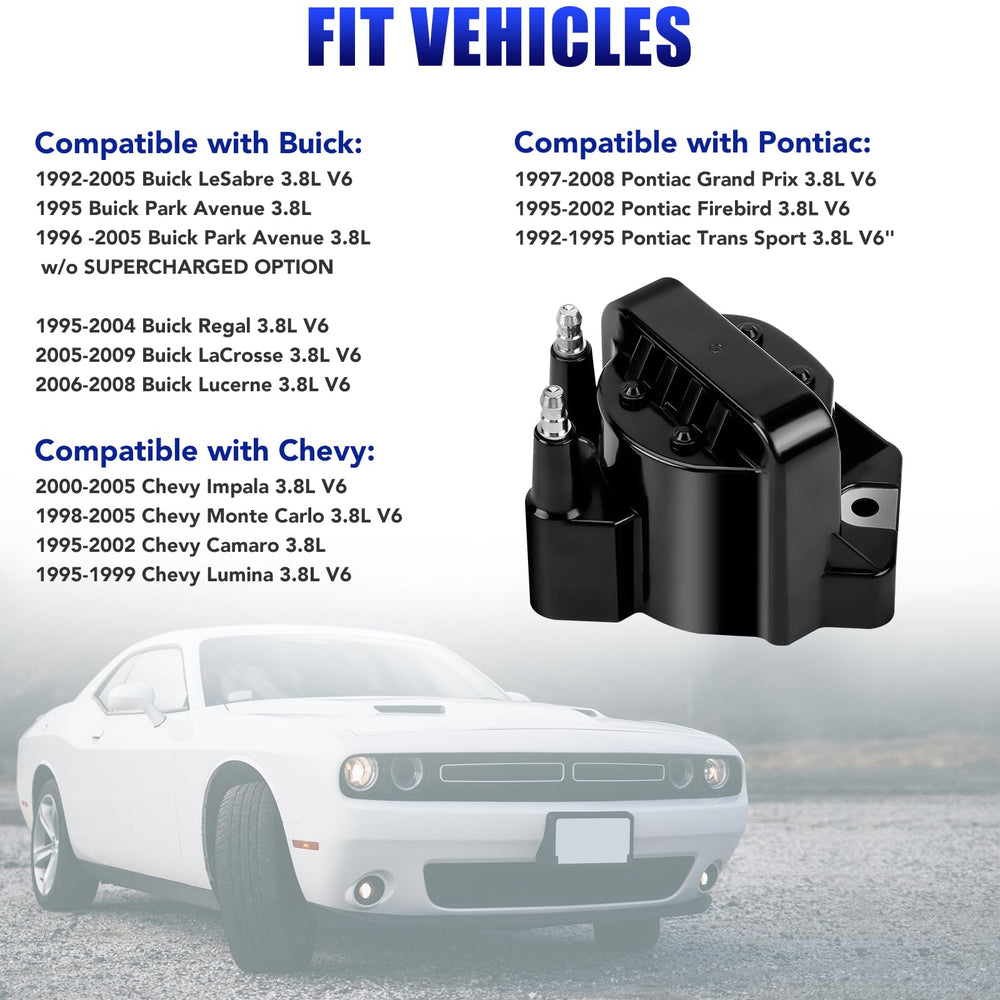 LCWRGS 3PC ignition coil pack label with compatibility and warranty