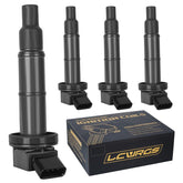 LCWRGS 4pc ignition coil pack closeup highlighting copper wiring for reliability.