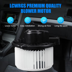 LCWRGS AC blower motor side view shows quiet operation and smooth performance.
