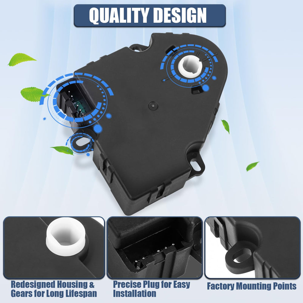 LCWRGS blend door actuator side view with compact housing