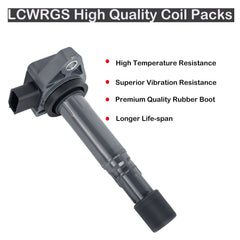 LCWRGS ignition coil pack 6-set engine compartment view shows OE-style compatibility.