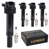 LCWRGS ignition coil pack 4-pack front view highlighting durable connectors for reliable ignition.