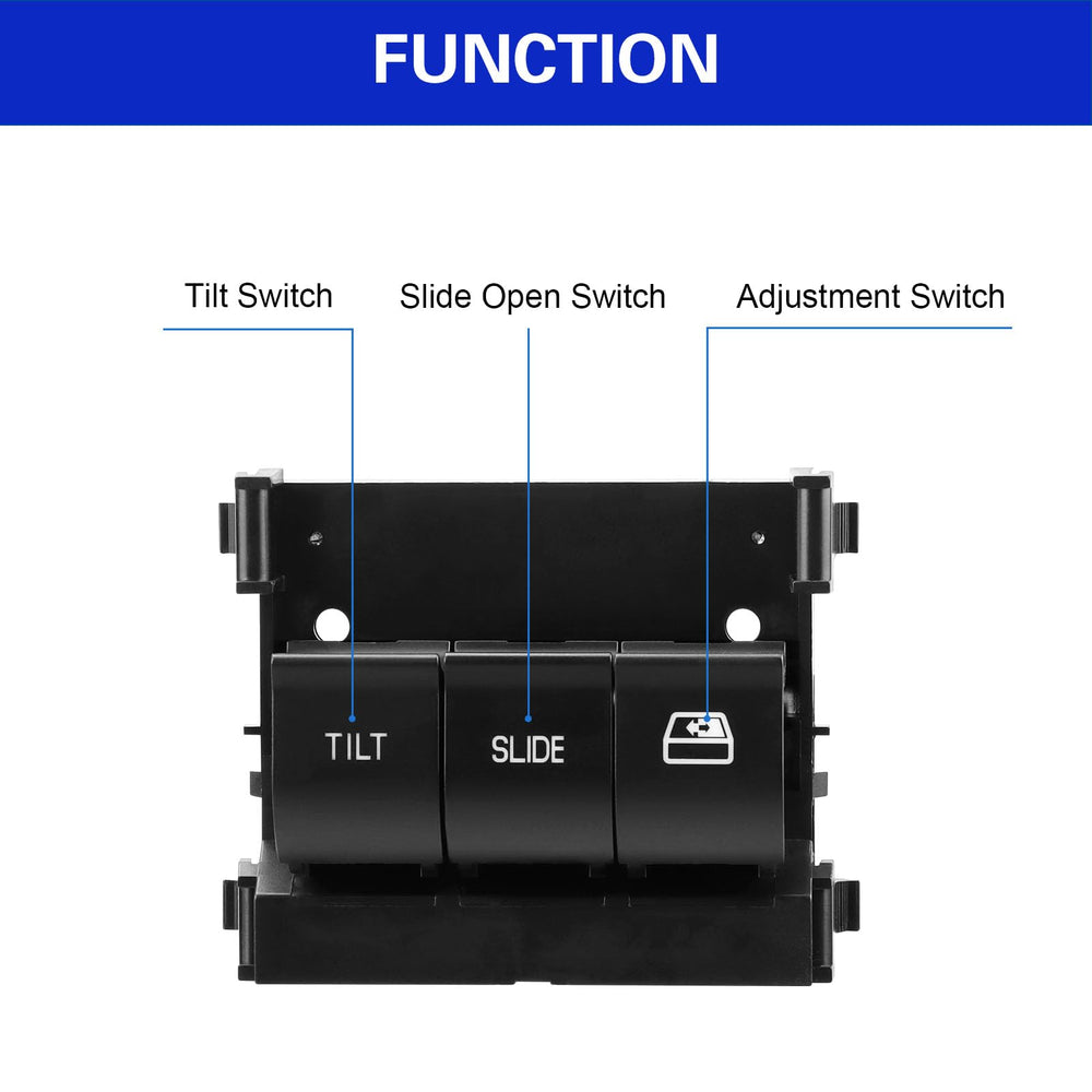 LCWRGS overhead console switch installed in the dash enhances interior convenience