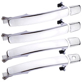 Lcyolada front left door handle for Nissan Rogue, durable chrome exterior.