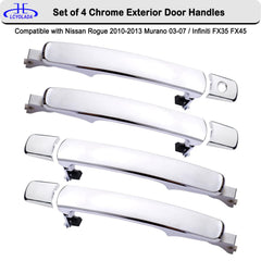 Lcyolada front right door handle for Nissan Rogue, weather-resistant finish.
